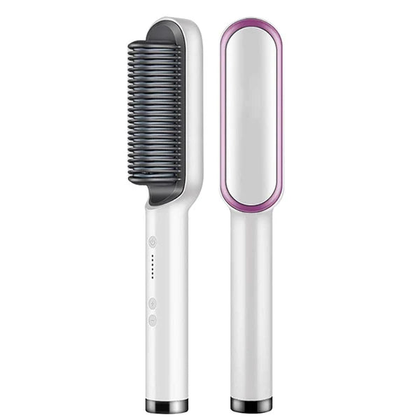 Escova Alisadora 5 em 1 | Alisa, Seca, Hidrata, Modela e Anti-Frizz | Bivolt™